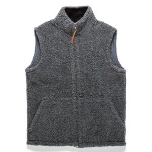 Best Made Co Wool Fleece Zip Vest in Gray - Size XS